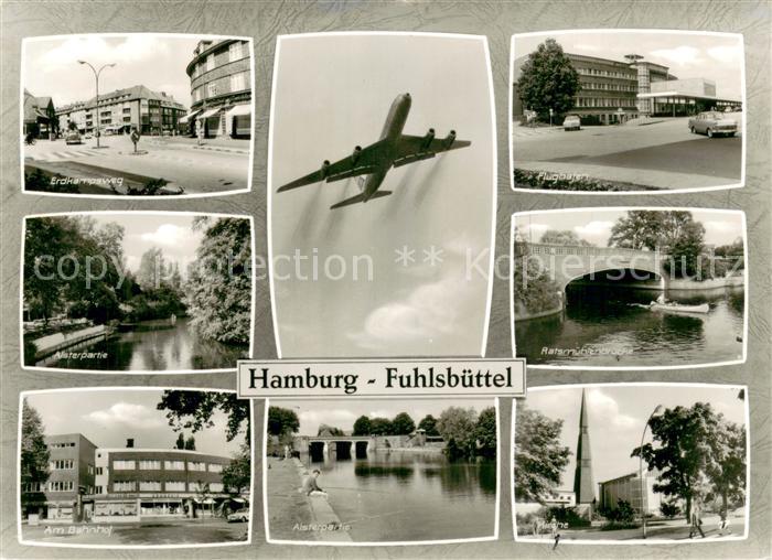Fuhlsbuettel Erdkampsweg Flughafen Alsterpartie Ratsmuehlenbruecke Bahnhof Kirch