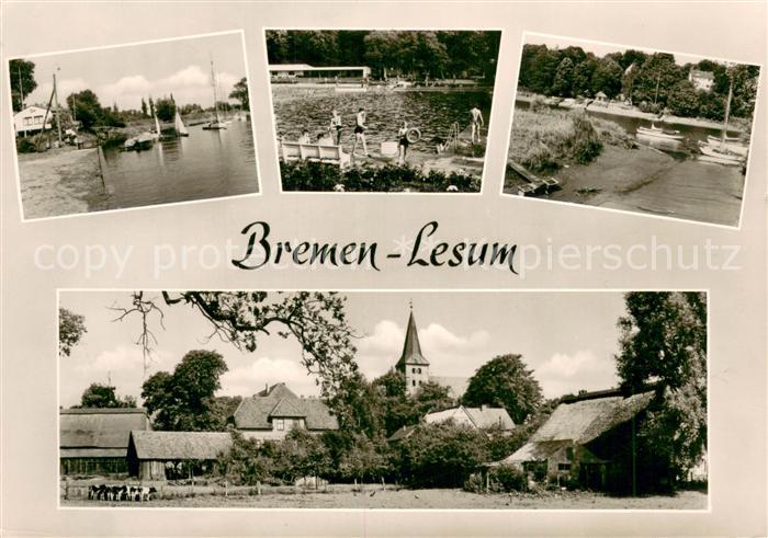 Lesum Bootshafen Schwimmbad Ortsansicht