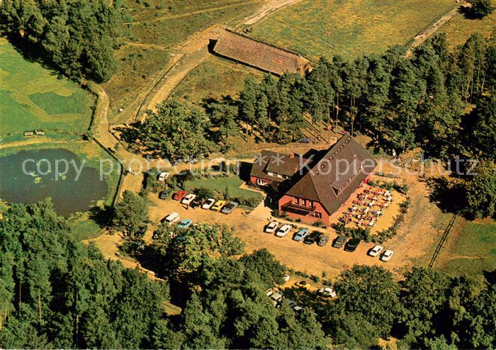 Undeloh Gast und Pensionshaus Heiderose Fliegeraufnahme