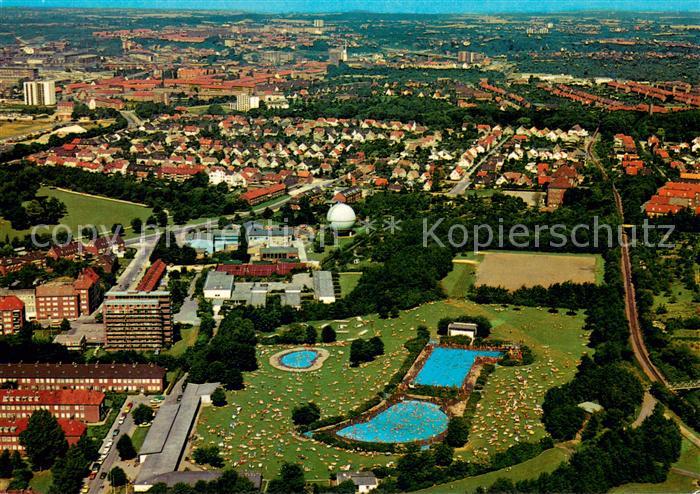 Gaarden Fliegeraufnahme mit Freibad Katzheide