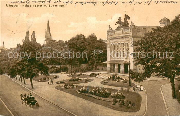 Giessen  Lahn Neues Theater mit Suedanlage