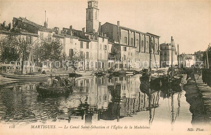Martigues Le Canal Saint Sebastien et l’Eglise de la Madeleine