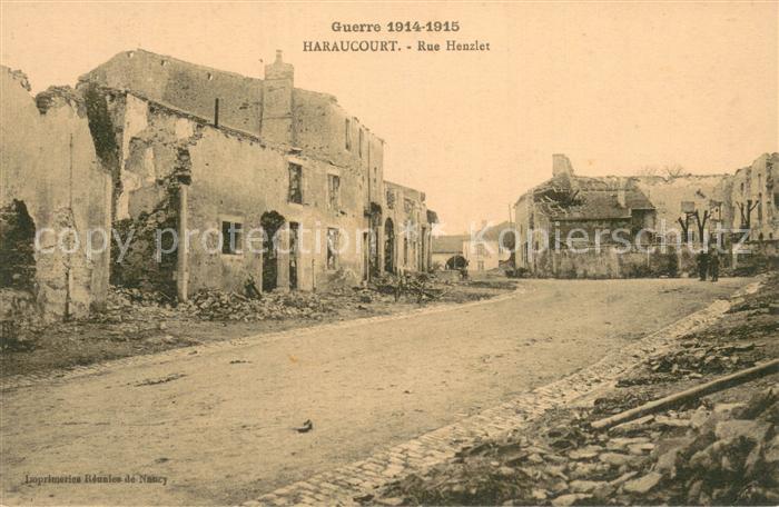 Haraucourt 54 Rue Henzlet Guerre 1914-15