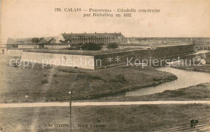 Calais 62 Citadelle construite par Richelieu en 1632 Panorama