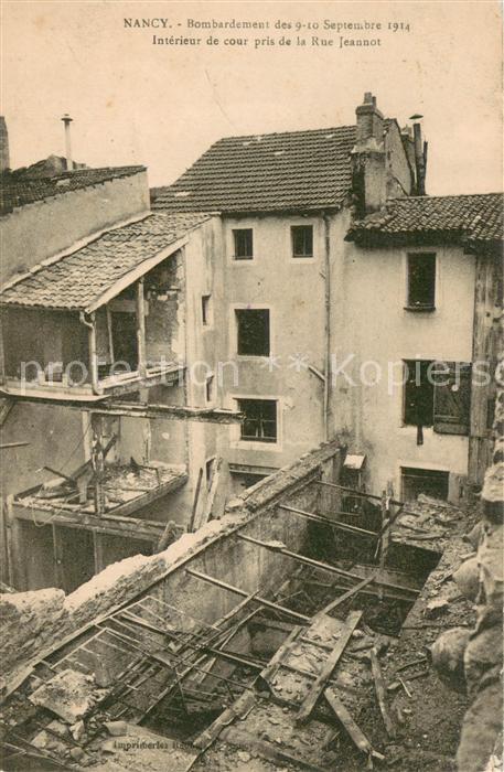 Nancy 54 Bombardement Sept 1914 Interieur de cour pris de la Rue Jeannot