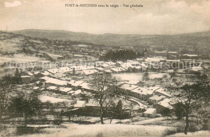 Pont-a-Mousson 54 sous la neige Vue generale