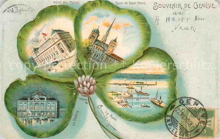 Geneve GE Hotel des Postes Tours de Saint Pierre Le Theatre La Rade
