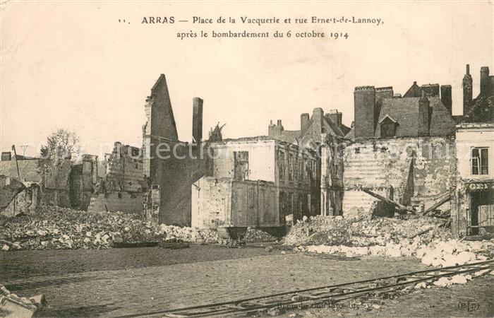 Arras Pas-de-Calais 62 Place de la Vacquerie et rue Ernest de