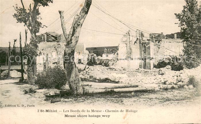 St-Mihiel 55 Les Bords de la Meuse Chemin de Halage