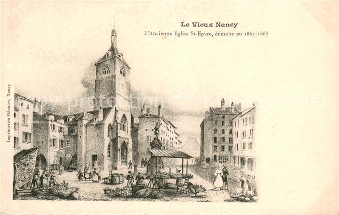 Nancy 54 Ancienne Eglise St Epvre demolie en 1863-67