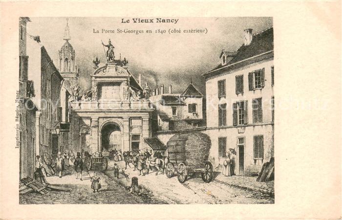 Nancy 54 La Porte St Georges en 1840 cote exterieur