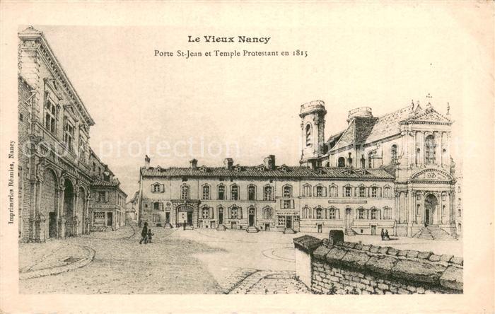 Nancy 54 Porte St Jean et Temple Protestant en 1815