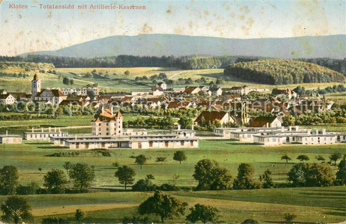 Kloten Panorama mit Artillerie Kasernen