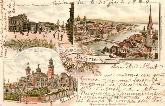 Zuerich ZH Bahnhof und Polytechnikum Tonhalle