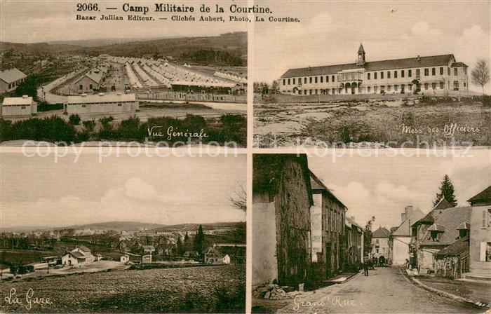 La Courtine 23 Camp Militaire Vue generale Mess des Officiers La Gare Grand Rue