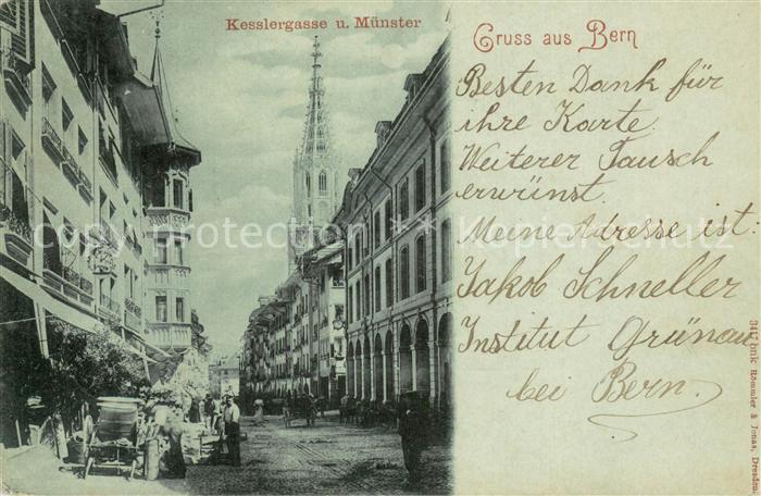 Bern BE Kesslergasse und Muenster