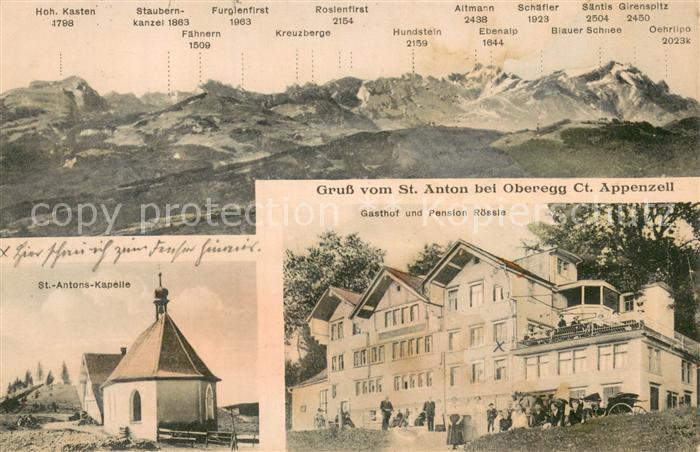 Oberegg IR Panorama St Antons Kapelle Gasthof Pension Roessle