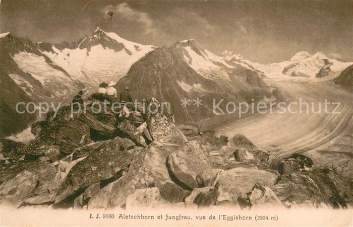 Eggishorn VS mit Aletschhorn et Jungfrau