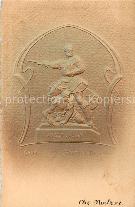 Chur GR An der Calven Fontana Denkmal