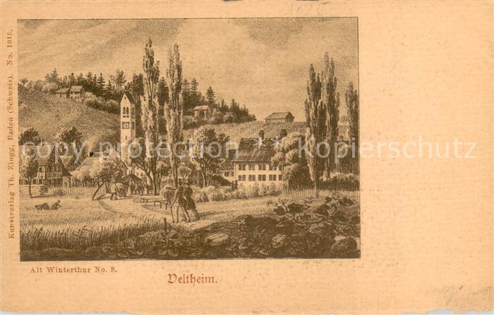 Veltheim Winterthur ZH Ortsansicht Kuenstlerkarte