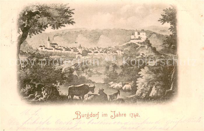 Burgdorf BE Panorama mit Schloss Burgdorf