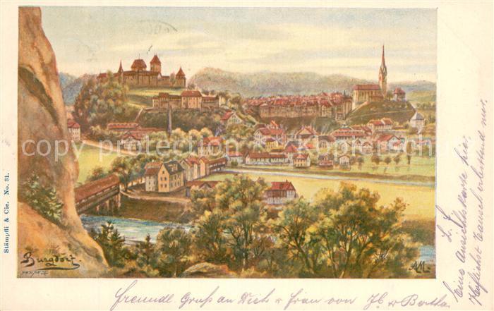 Burgdorf BE Panorama mit Schloss Burgdorf