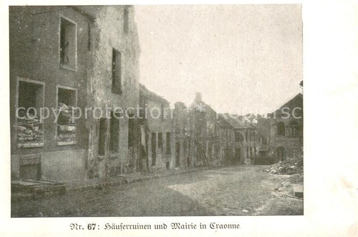 Craonne 02 Aisne Haeuserruinen und Mairie