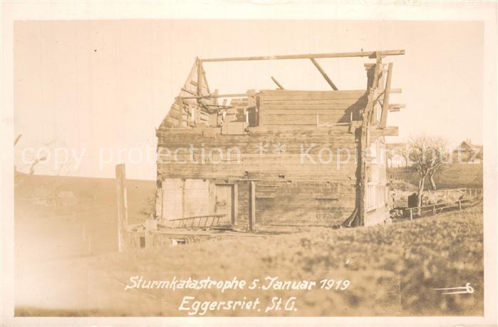 Eggersriet SG Sturmkatastrophe Januar 1919