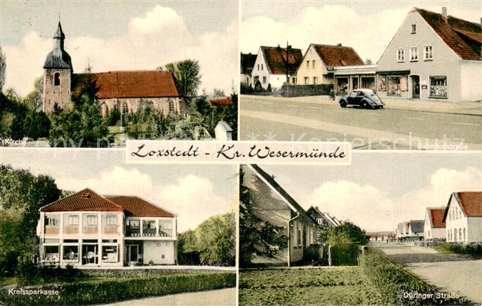 Loxstedt Kirche Bahnhofstrasse Kreissparkasse Dueringer Strasse