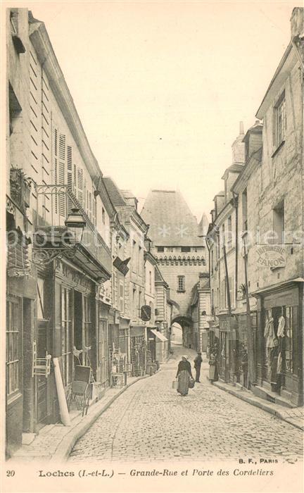 Loches 37 Grande Rue et Porte des Cordeliers