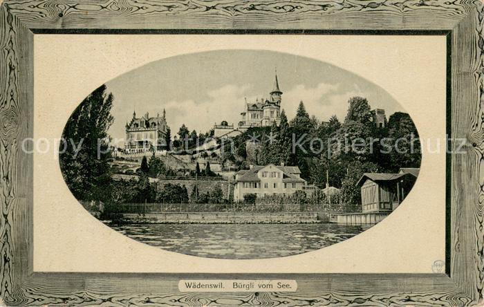 Waedenswil Waedensweil ZH Buergli vom See