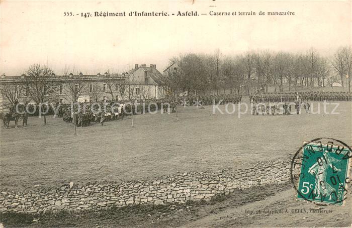 Asfeld 08 Ardennes 147e Regiment d’Infanterie Caserne et le terrain de manoeuvre