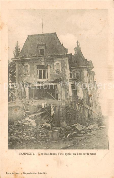 Sampigny Une Residence d’ete apres un bombardeme