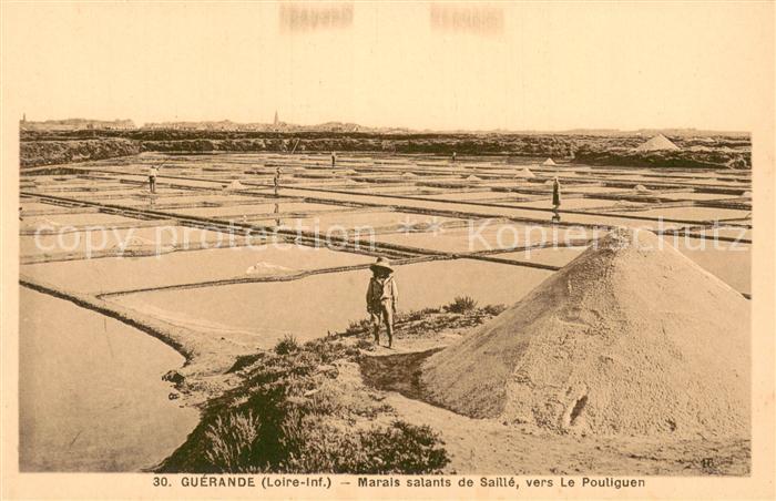Guerande 44 Marais salants de Saille vers Le Pouliguen