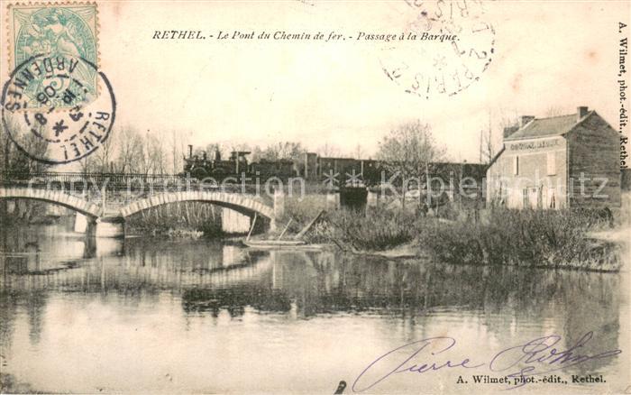 Rethel 08 Ardennes Le Pont du Chemin de fer Passage a la Barque