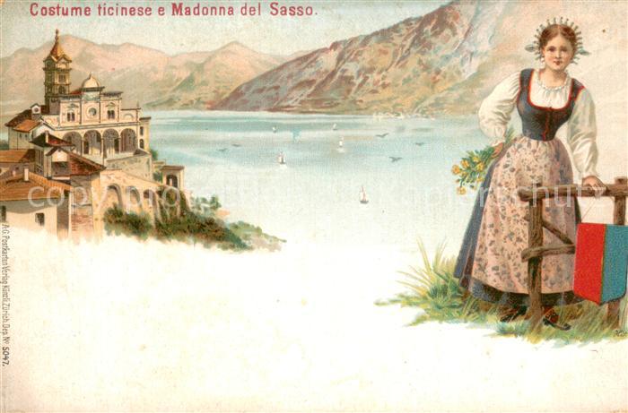 Locarno TI Costume ticinese e Madonna del Sasso