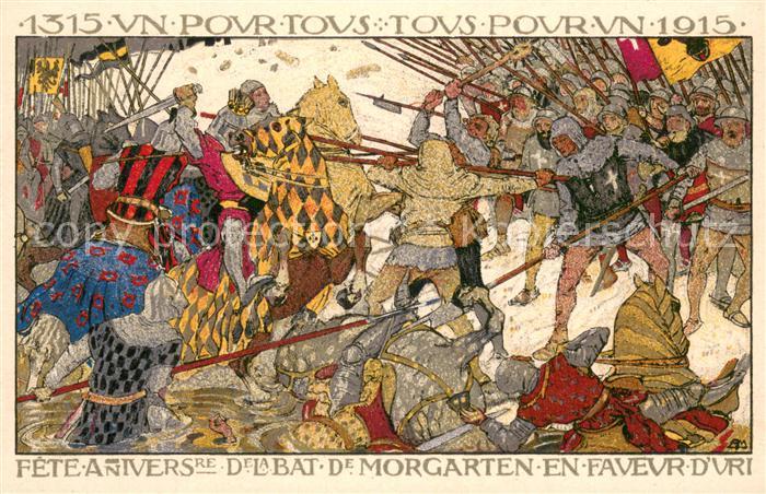 Morgarten ZG Fete Annivers de la Bat de Morgarten en Faveur d’Uri Urnertag