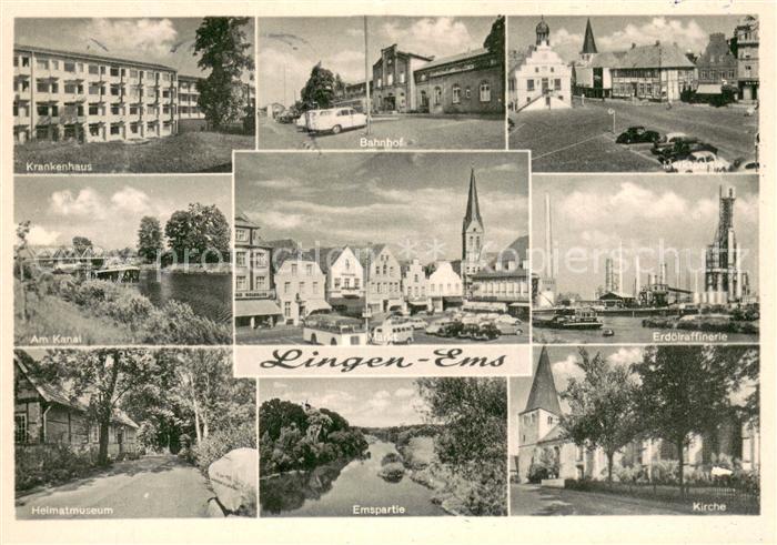 Lingen Ems Krankenhaus Bahnhof Am Kanal Markt Erdoelaffinerie Heimatmuseum Emspa