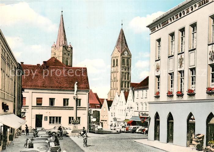 Moosburg Isar Stadtplatz Kirchen
