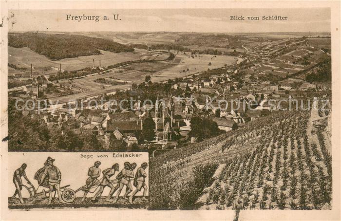 Freyburg Unstrut Blick vom Schluefter Gesamtansicht