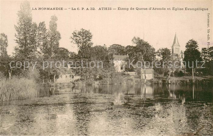 Athis-de-l Orne 61 Etang de Queue d Aronde et Eglise Evangelique
