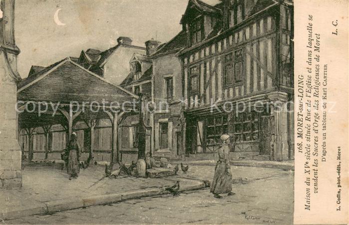 Moret-sur-Loing Maison de 15 siecle Rue de l Eglise