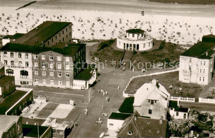 Wangerooge Nordseebad Fliegeraufnahme Teilansicht m. Strand