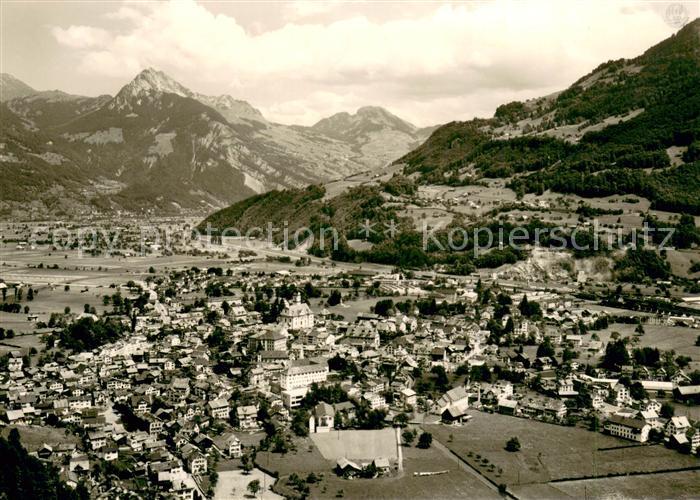 Naefels Fliegeraufnahme Gesamtansicht m. Kerenzerberg Speer Mattstock Gulmen Lei