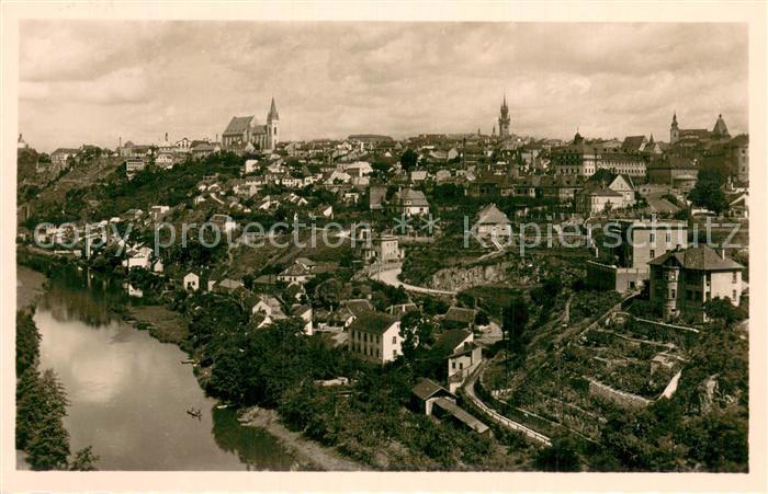 Znaim CZ Stadtpanorama mit Donau