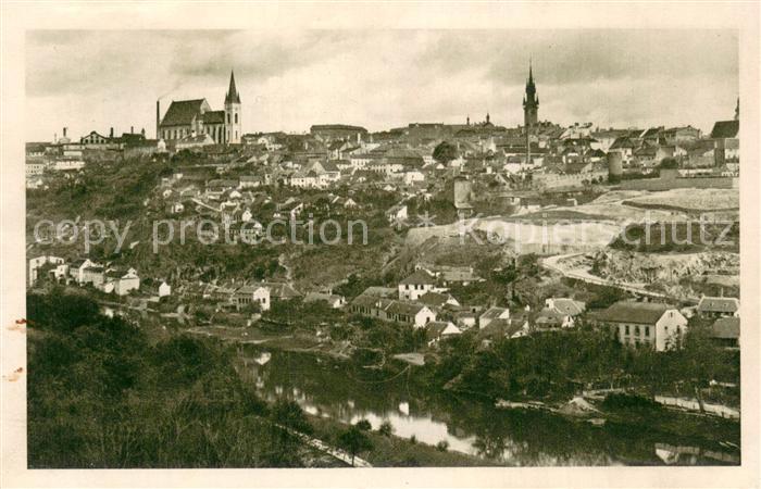 Znaim CZ Stadtpanorama mit Donau