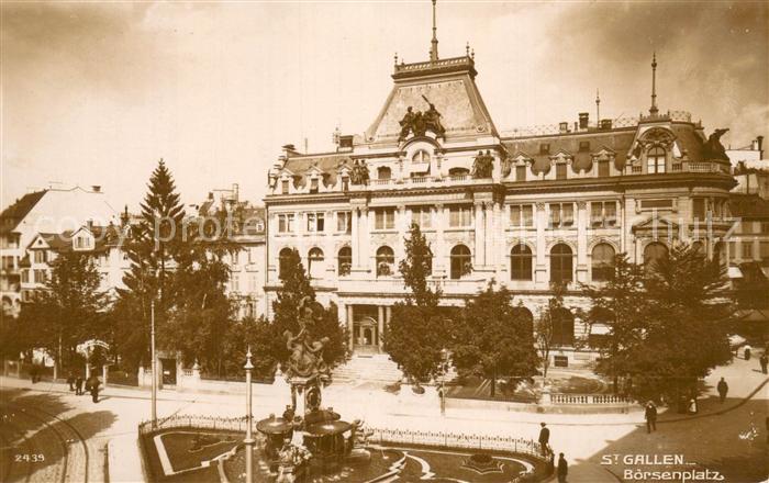 St Gallen SG Boersenplatz Brunnen