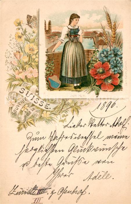 Zuerich ZH Junge Frau in Trachten