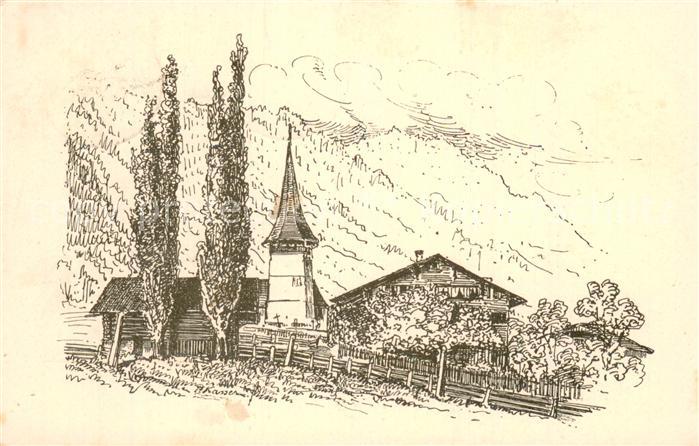 St Stephan BE Kirche Zeichnung