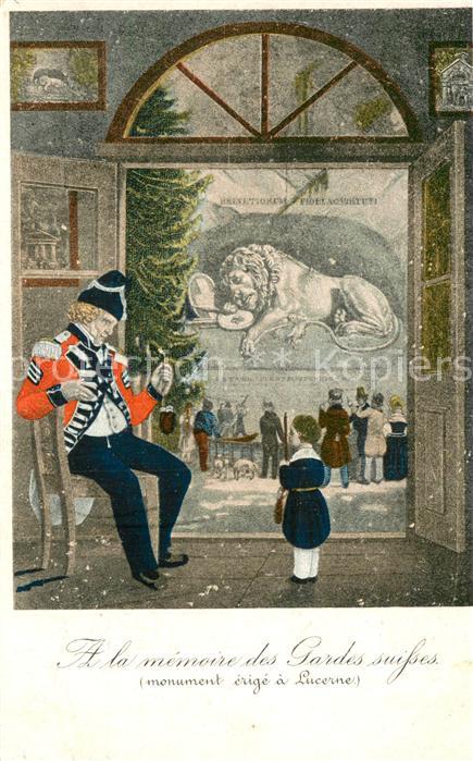 Luzern LU A la memoire des Gardes suisses Monument erige a Lucerne